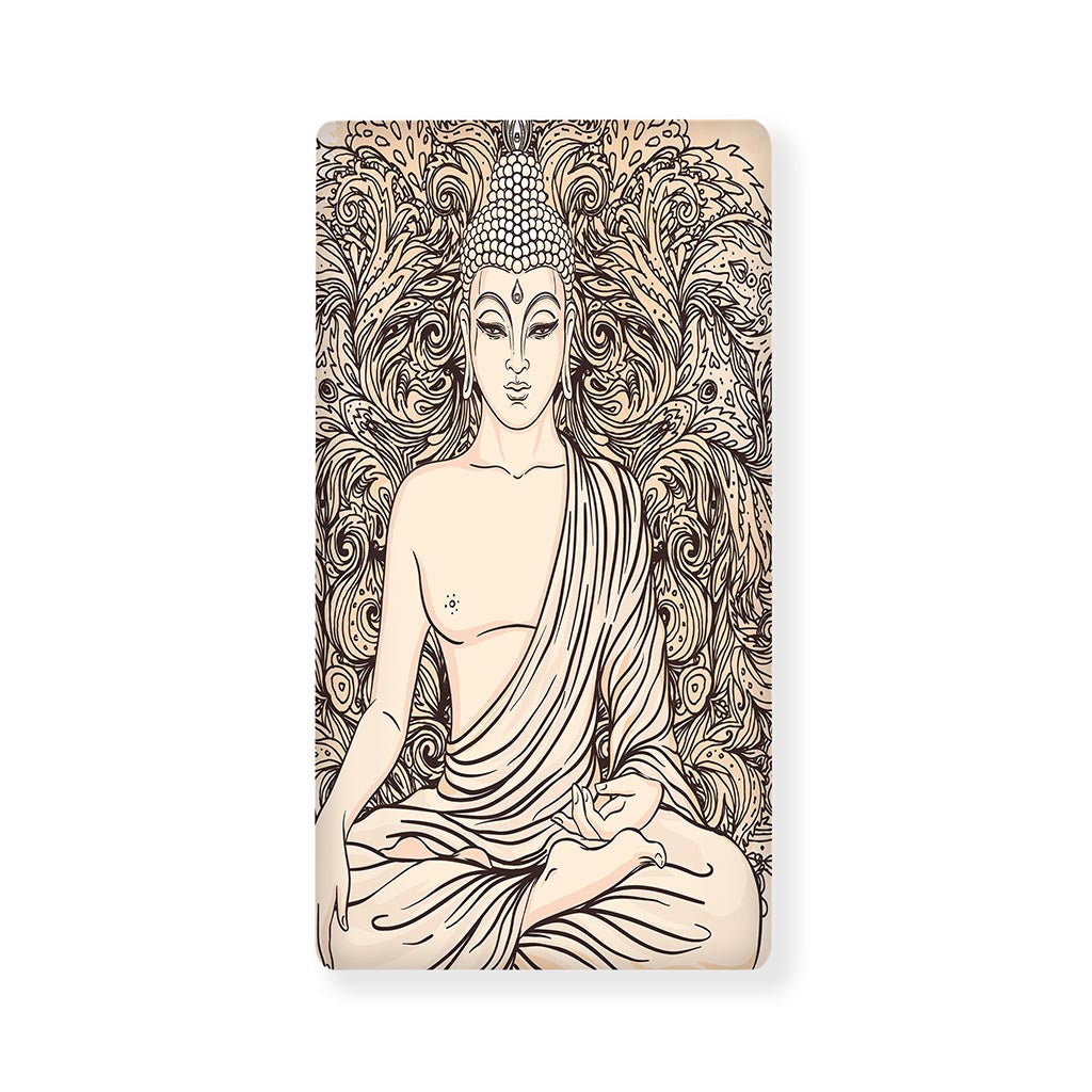 Beige Buddha Mandala Print Baby Crib Sheet