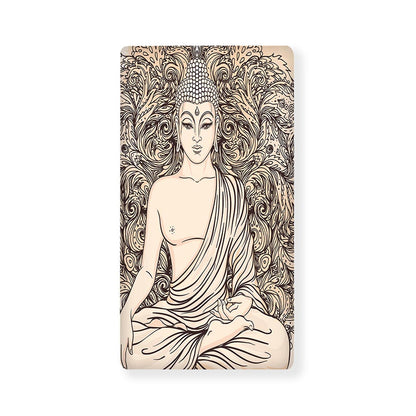 Beige Buddha Mandala Print Baby Crib Sheet