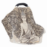 Beige Buddha Mandala Print Baby Seat Cover