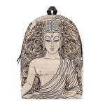 Beige Buddha Mandala Print Backpack