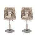 Beige Buddha Mandala Print Bar Stool Covers