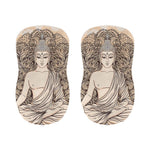 Beige Buddha Mandala Print Bar Stool Covers