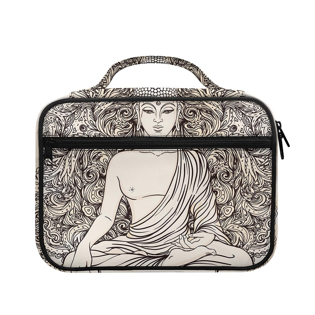 Beige Buddha Mandala Print Briefcase Bible Bag