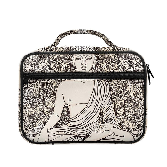 Beige Buddha Mandala Print Briefcase Bible Bag