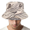 Beige Buddha Mandala Print Bucket Hat