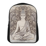 Beige Buddha Mandala Print Casual Backpack