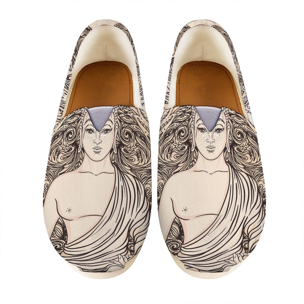 Beige Buddha Mandala Print Casual Shoes