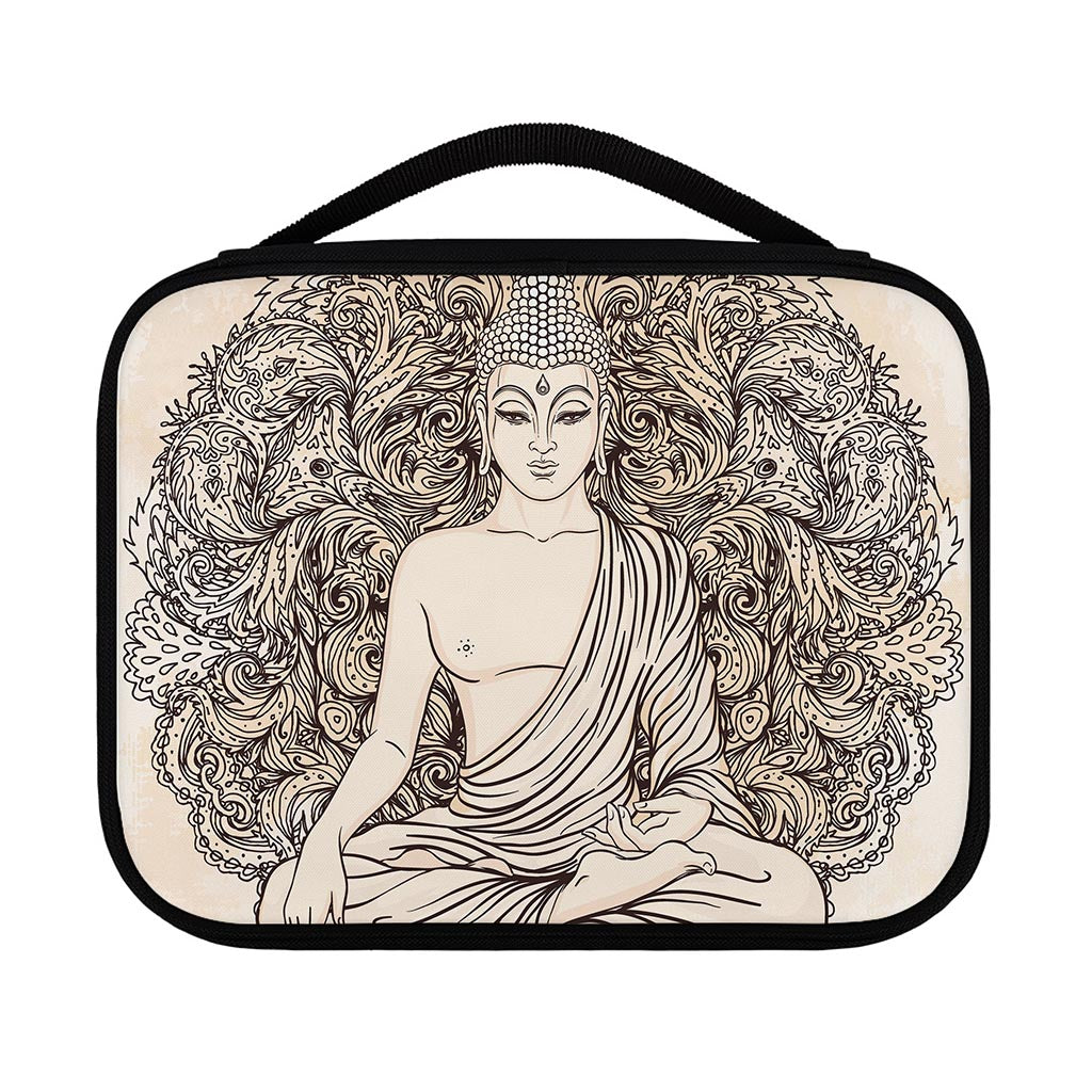 Beige Buddha Mandala Print Classic Bible Case