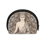 Beige Buddha Mandala Print Coin Purse