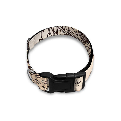 Beige Buddha Mandala Print Dog Collar