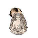 Beige Buddha Mandala Print Dog Zip Up Jacket