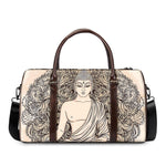 Beige Buddha Mandala Print Duffle Bag