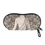 Beige Buddha Mandala Print Glasses Case