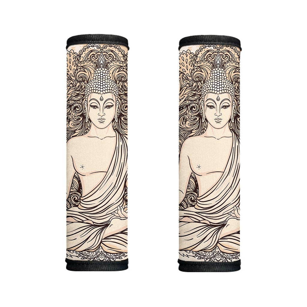 Beige Buddha Mandala Print Handle Covers