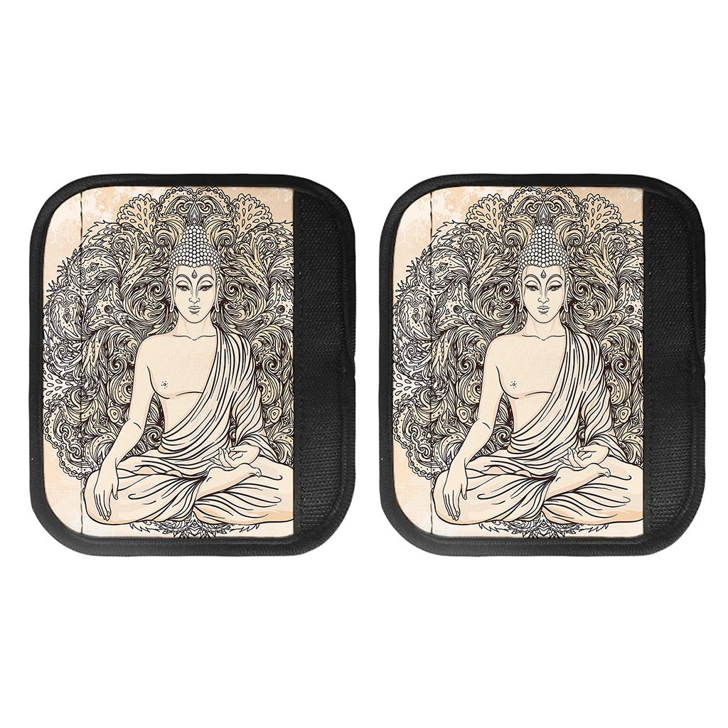 Beige Buddha Mandala Print Handle Covers
