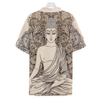 Beige Buddha Mandala Print Hawaiian Shirt