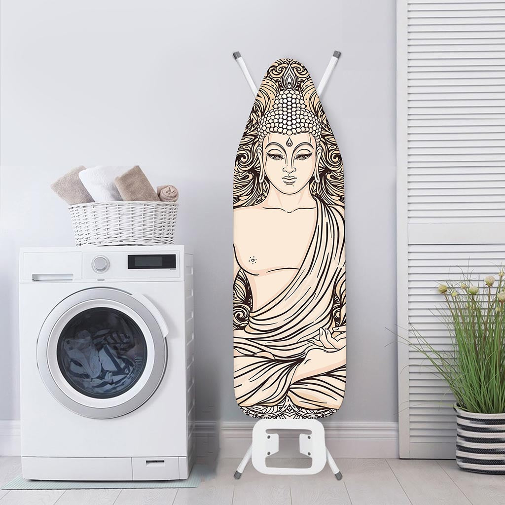 Beige Buddha Mandala Print Ironing Board Cover