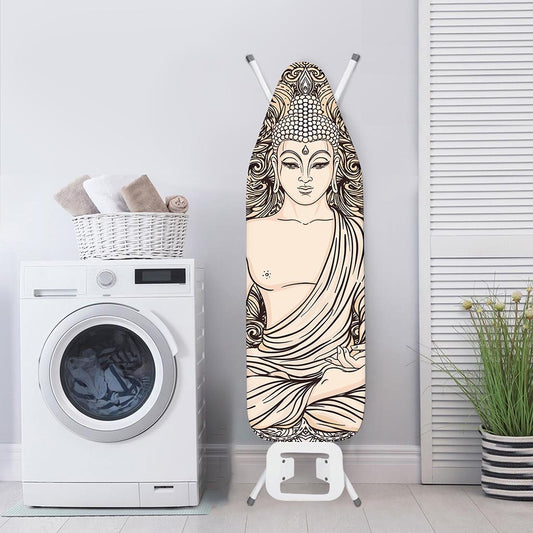 Beige Buddha Mandala Print Ironing Board Cover
