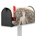 Beige Buddha Mandala Print Mailbox Cover