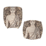Beige Buddha Mandala Print Office Chair Cover
