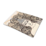 Beige Buddha Mandala Print Pet Cooling Mat Cover