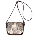 Beige Buddha Mandala Print Saddle Bag