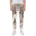 Beige Buddha Mandala Print Joggers