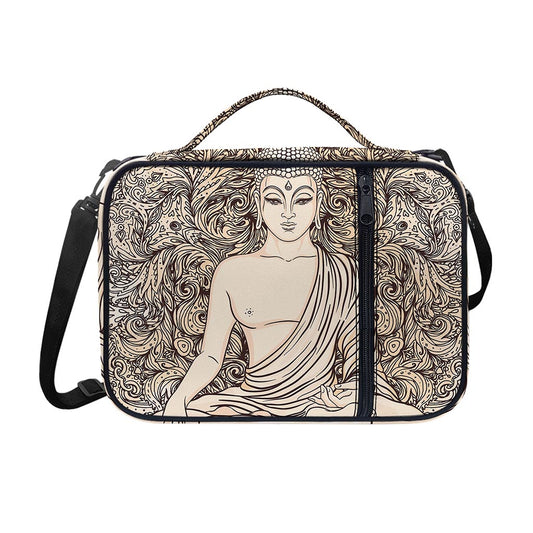 Beige Buddha Mandala Print Shoulder Strap Bible Bag