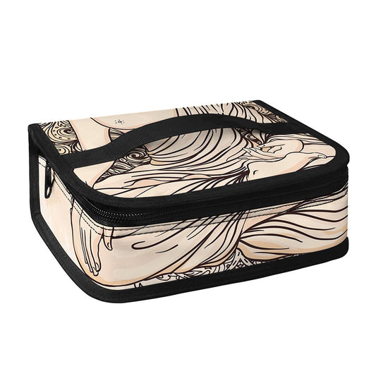 Beige Buddha Mandala Print Small Lunch Bag