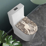 Beige Buddha Mandala Print Toilet Lid Cover