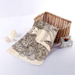 Beige Buddha Mandala Print Towel
