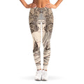 Beige Buddha Mandala Print Women's Leggings