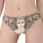 Beige Buddha Mandala Print Women's Panties