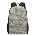 Beige Digital Camo Pattern Print 17 Inch Backpack