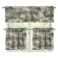 Beige Digital Camo Pattern Print 3 Piece Kitchen Curtains
