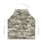 Beige Digital Camo Pattern Print Adjustable Apron