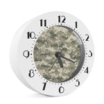 Beige Digital Camo Pattern Print Alarm Clock
