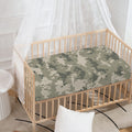 Beige Digital Camo Pattern Print Baby Crib Sheet