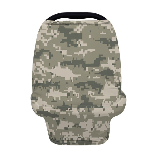 Beige Digital Camo Pattern Print Baby Seat Cover