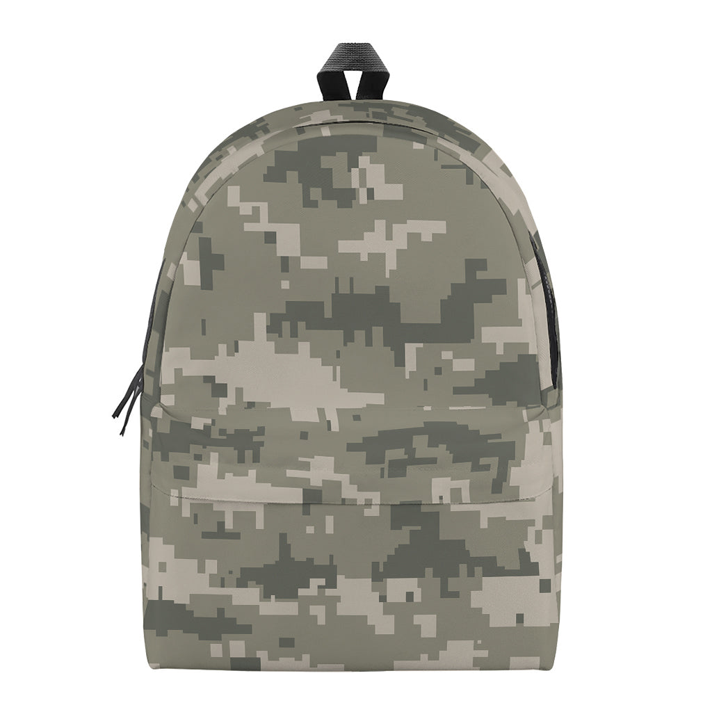 Beige Digital Camo Pattern Print Backpack