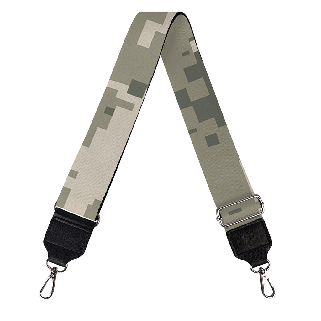 Beige Digital Camo Pattern Print Bag Strap