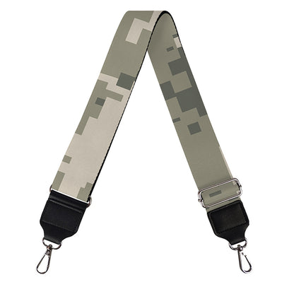 Beige Digital Camo Pattern Print Bag Strap