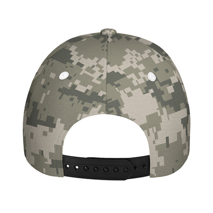 Beige Digital Camo Pattern Print Baseball Cap