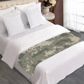 Beige Digital Camo Pattern Print Bed Runner