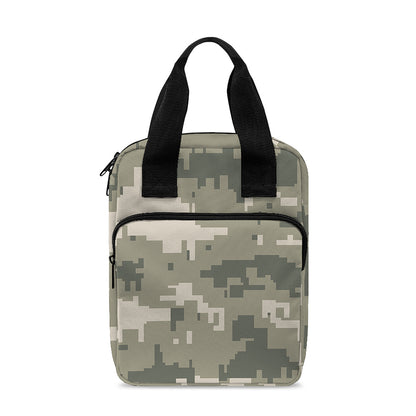 Beige Digital Camo Pattern Print Bible Tote Bag