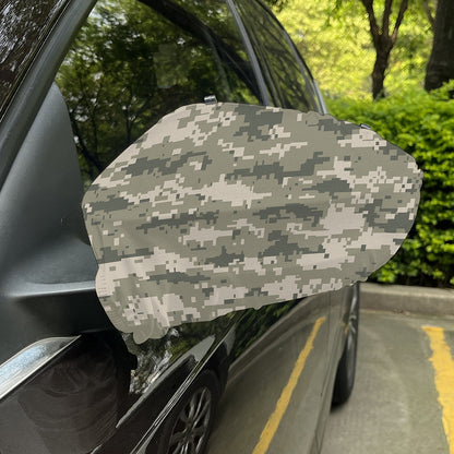 Beige Digital Camo Pattern Print Car Side Mirror Covers