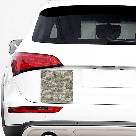 Beige Digital Camo Pattern Print Car Sticker