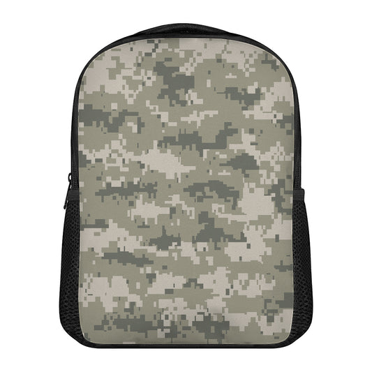 Beige Digital Camo Pattern Print Casual Backpack