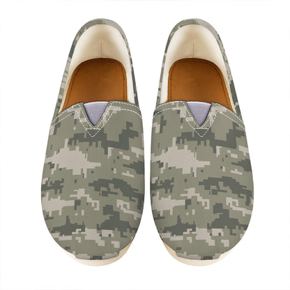Beige Digital Camo Pattern Print Casual Shoes