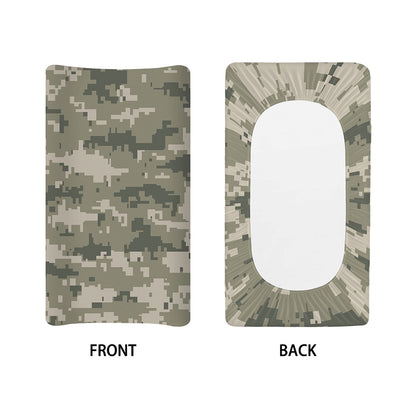 Beige Digital Camo Pattern Print Changing Pad Cover